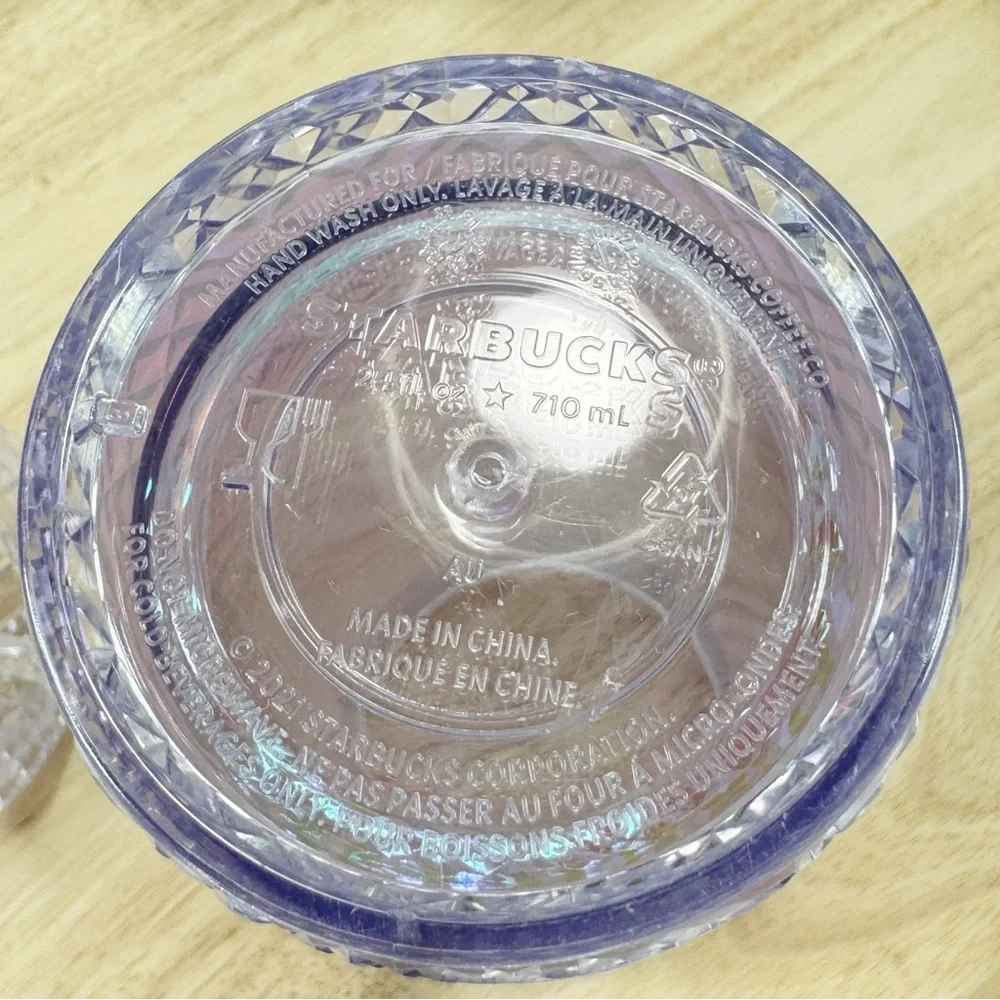 Starbucks Unicorn Clear‎ Iridescent Jewel Cut Tumbler Cup Venti 24oz